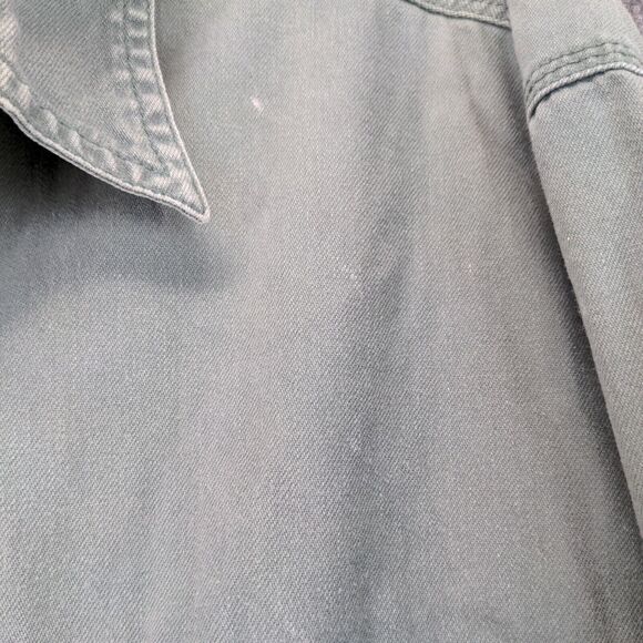 Vintage Levi's Button Up Shirt Mens XL Gray Long Sleeve Pockets Logo - Picture 8 of 12